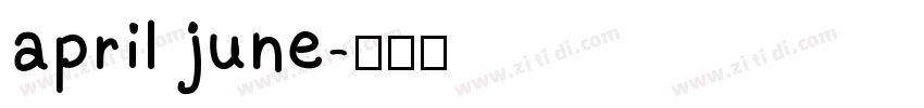 april june字体转换